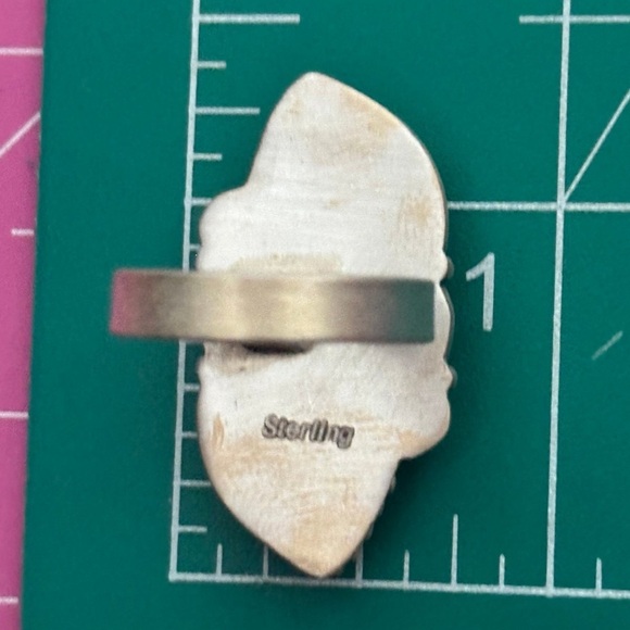 Sold ❤️ Golden Hills Turquoise Southwestern Sterling Silver Adjustable Ring - Picture 4 of 6